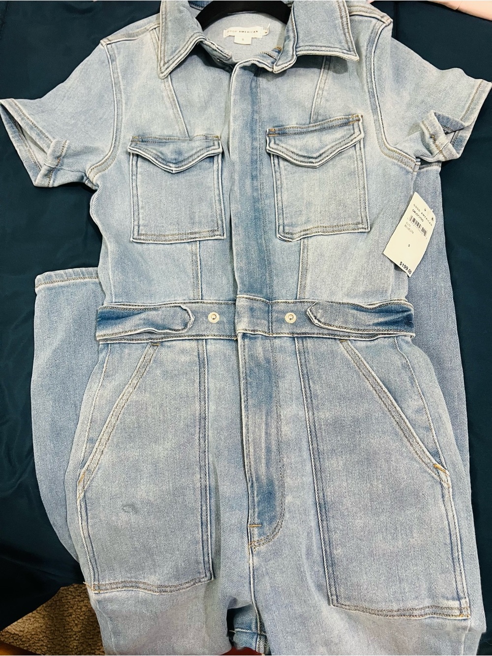 Good American Light Blue Denim Jumpsuit - Picture 6 of 9